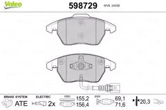 VALEO Kit pastiglie freno anteriore 3276425987296 ALFA ROMEO 159