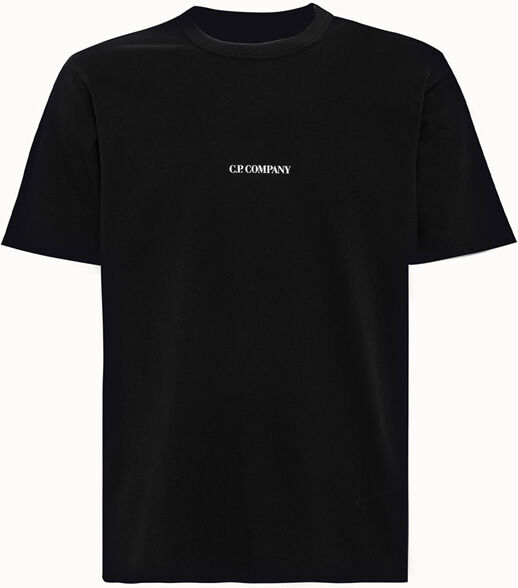 c.p company t-shirt jersey garment dyed logo