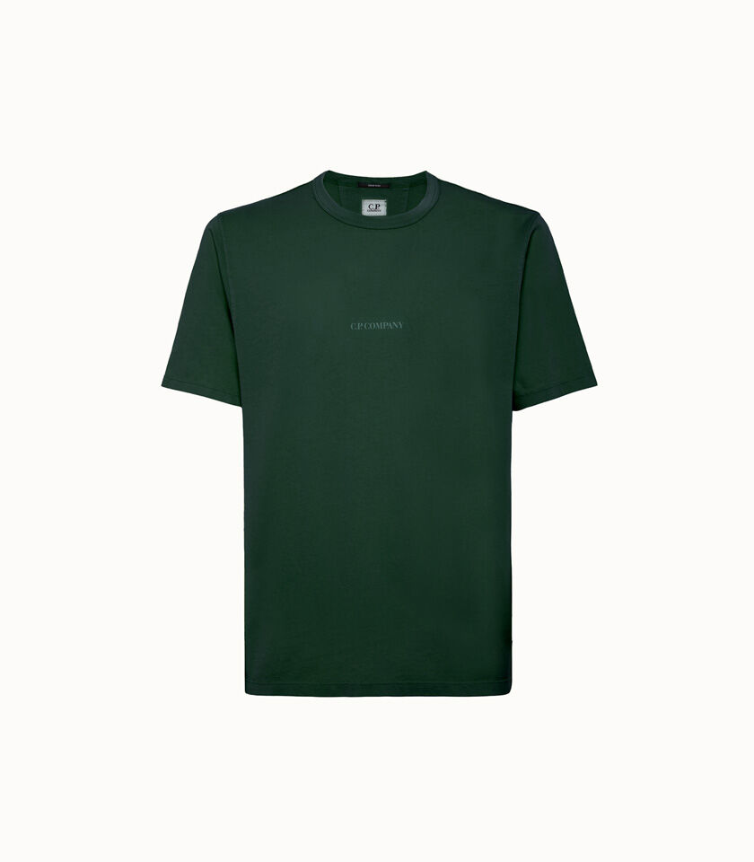 c.p company t-shirt jersey garment dyed logo
