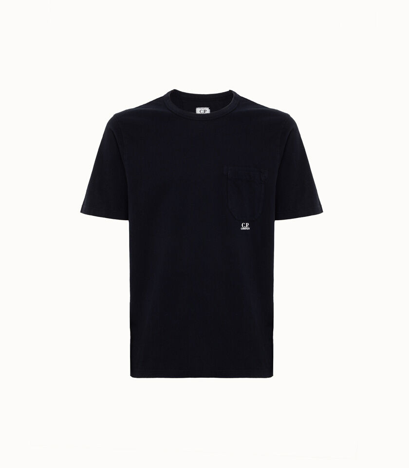 c.p company t-shirt jersey garment dyed pocket