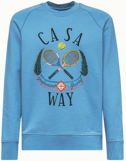 casablanca felpa casaway tennis club azzurra