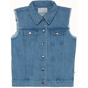 the new society gilet woodland in denim