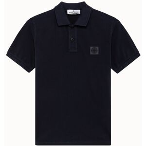 Stone Island polo in cotone tinta unita