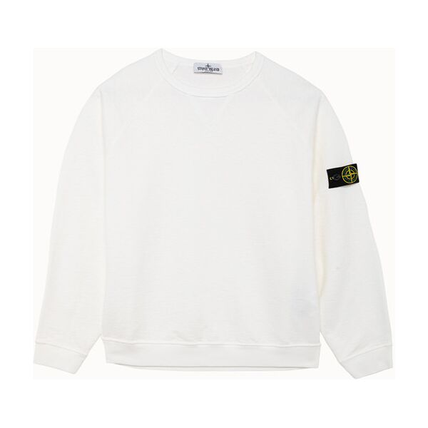 stone island felpa girocollo in cotone tinta unita