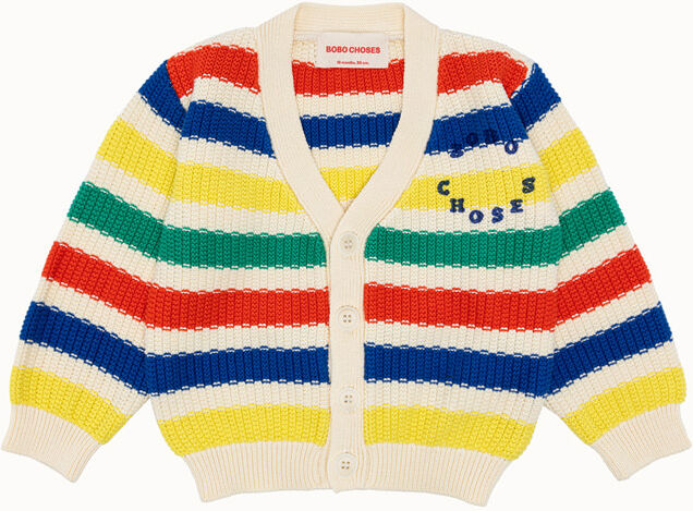 bobo choses cardigan in cotone multicolor