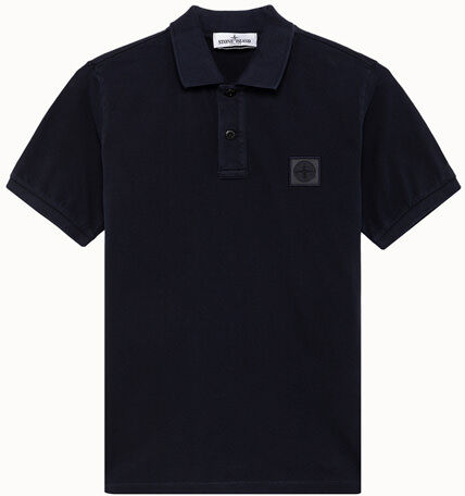 Stone Island polo in cotone tinta unita