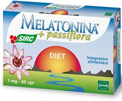 Sofar Melatonina ® + Passiflora Sirc Forte Confezione Da 60 Compresse Da 300 Mg