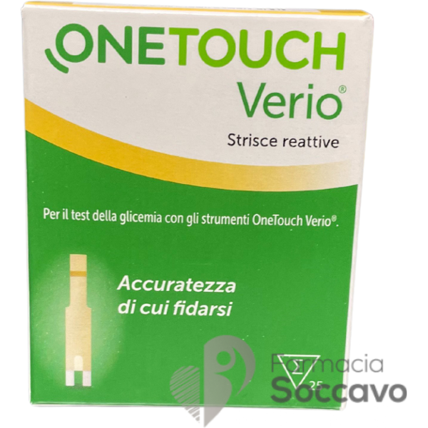 one touch onetouch verio glicemia 25 strisce reattive