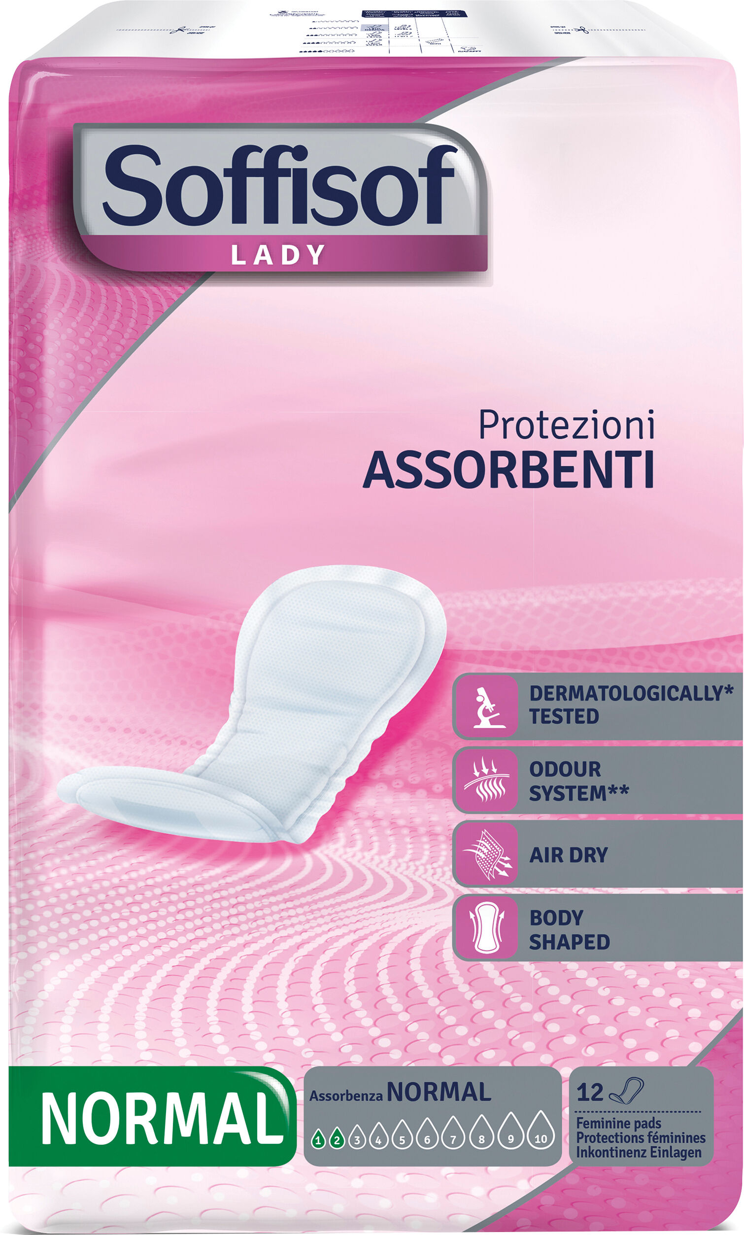 silc spa pannolone per incontinenza con protezioni discrete morbide e anatomiche con nucleo super assorbente e uno speciale filtrante esterno traspirante soffisof lady normale 12 pezzi