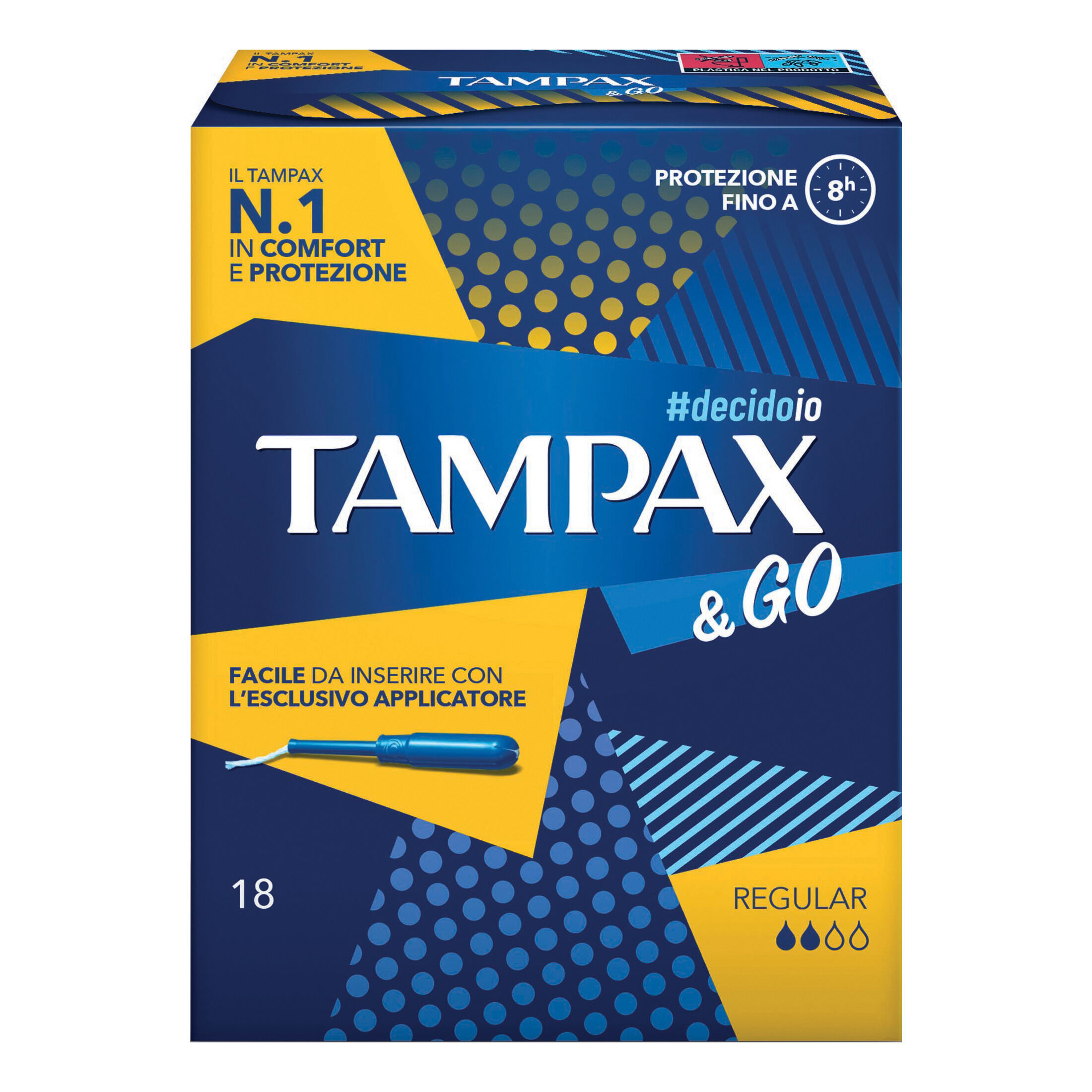 tampax &go regular 18 pezzi