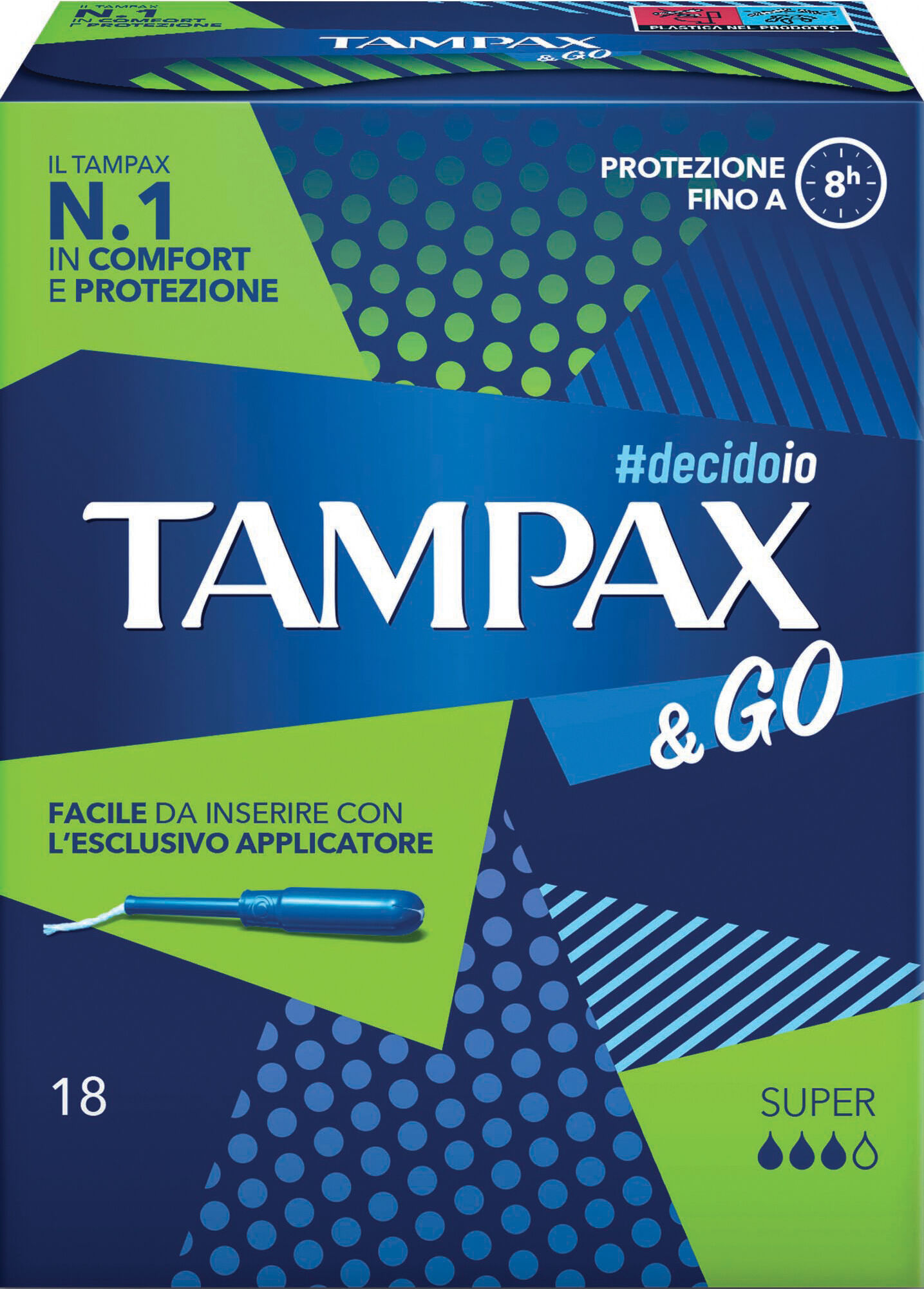 tampax &go super 18 pezzi