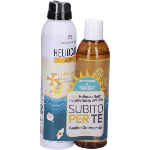 difa cooper spa heliocare invisible spray spf50+ 200 ml + avalon detergente fluido 250 ml