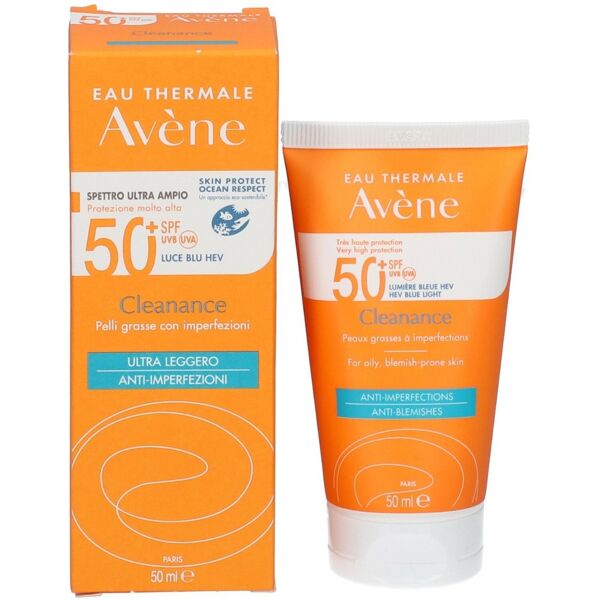 avene avène solare cleanance viso crema solare spf 50+ pelle tendenza acneica 50 ml