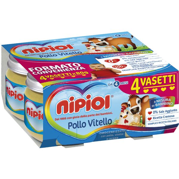 nipiol omogeneizzato vitello pollo 4 x 80 g