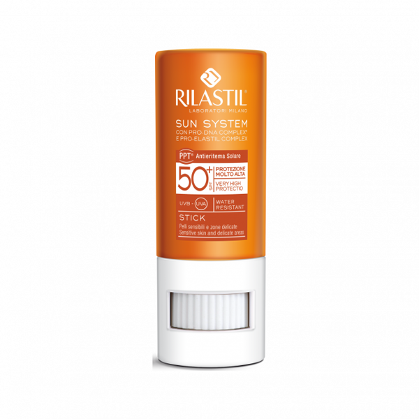 rilastil sun system stick solare 50+ trasparente 8,5 ml