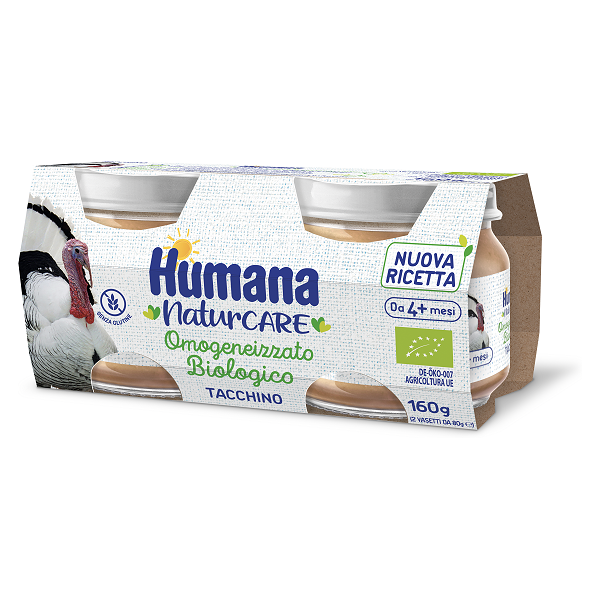 humana omogeneizzato tacchino bio 2 vasetti da 80 g