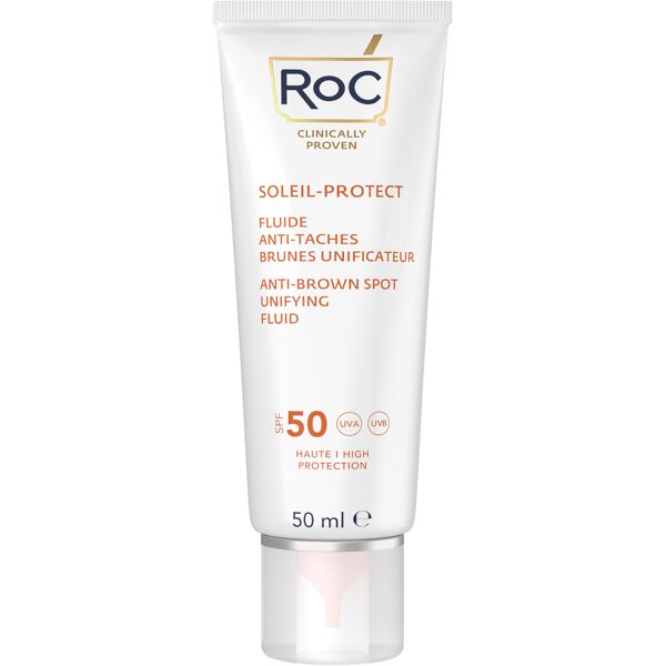 roc fluido solare viso spf 50+ antimacchie brune 50 ml