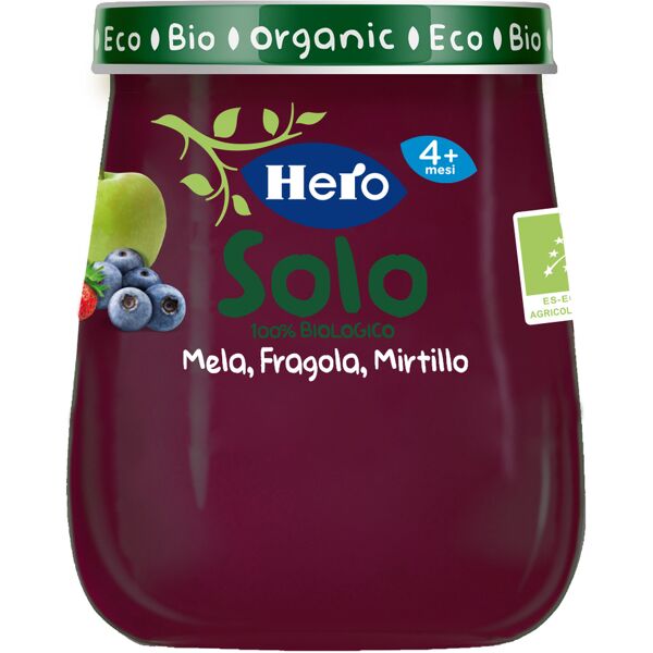 hero solo hero baby solo omogeneizzato mela fragola mirtillo 120 g