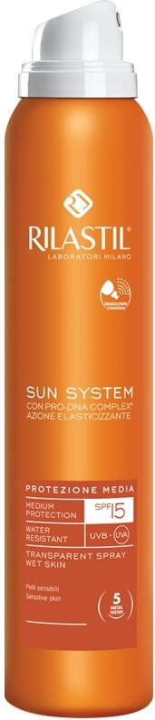 rilastil sun system spf 15 protezione media transparent spray