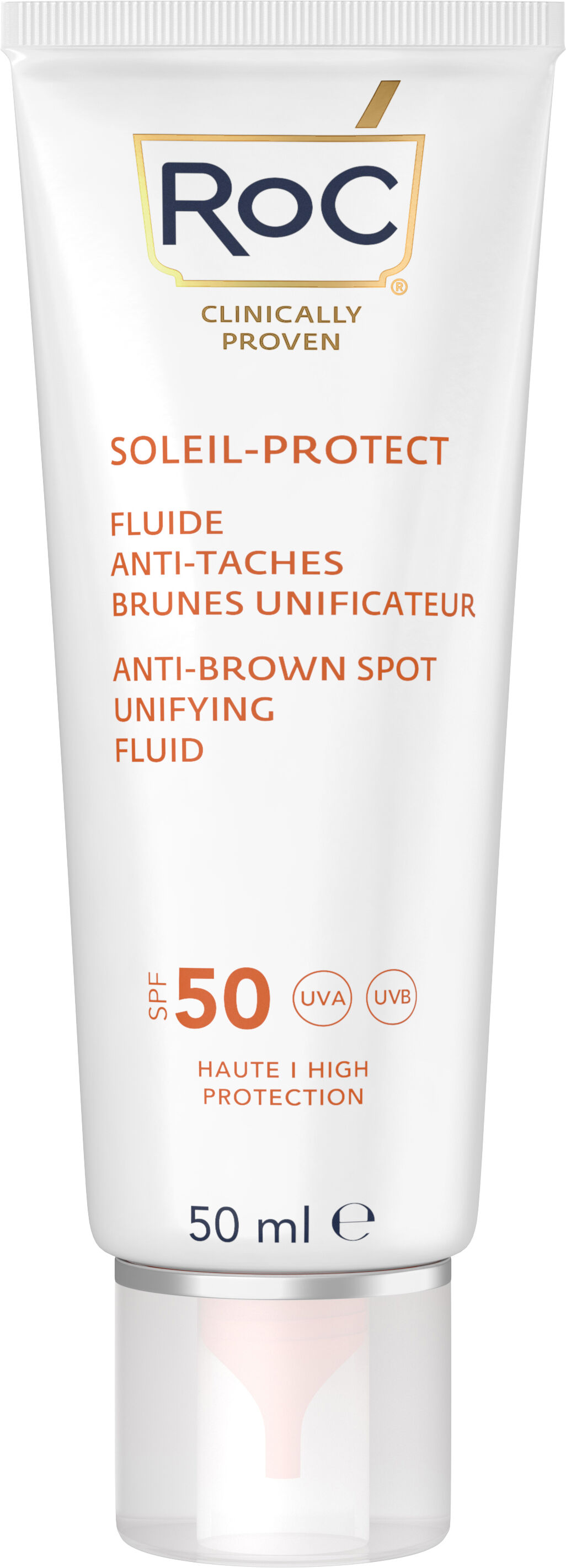 roc fluido solare viso spf 50+ antimacchie brune 50 ml