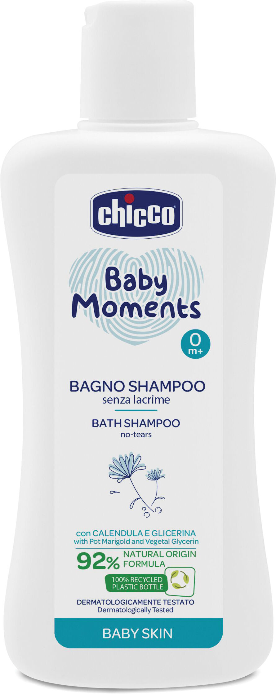 chicco baby moments bagno shampoo delicate 200 ml