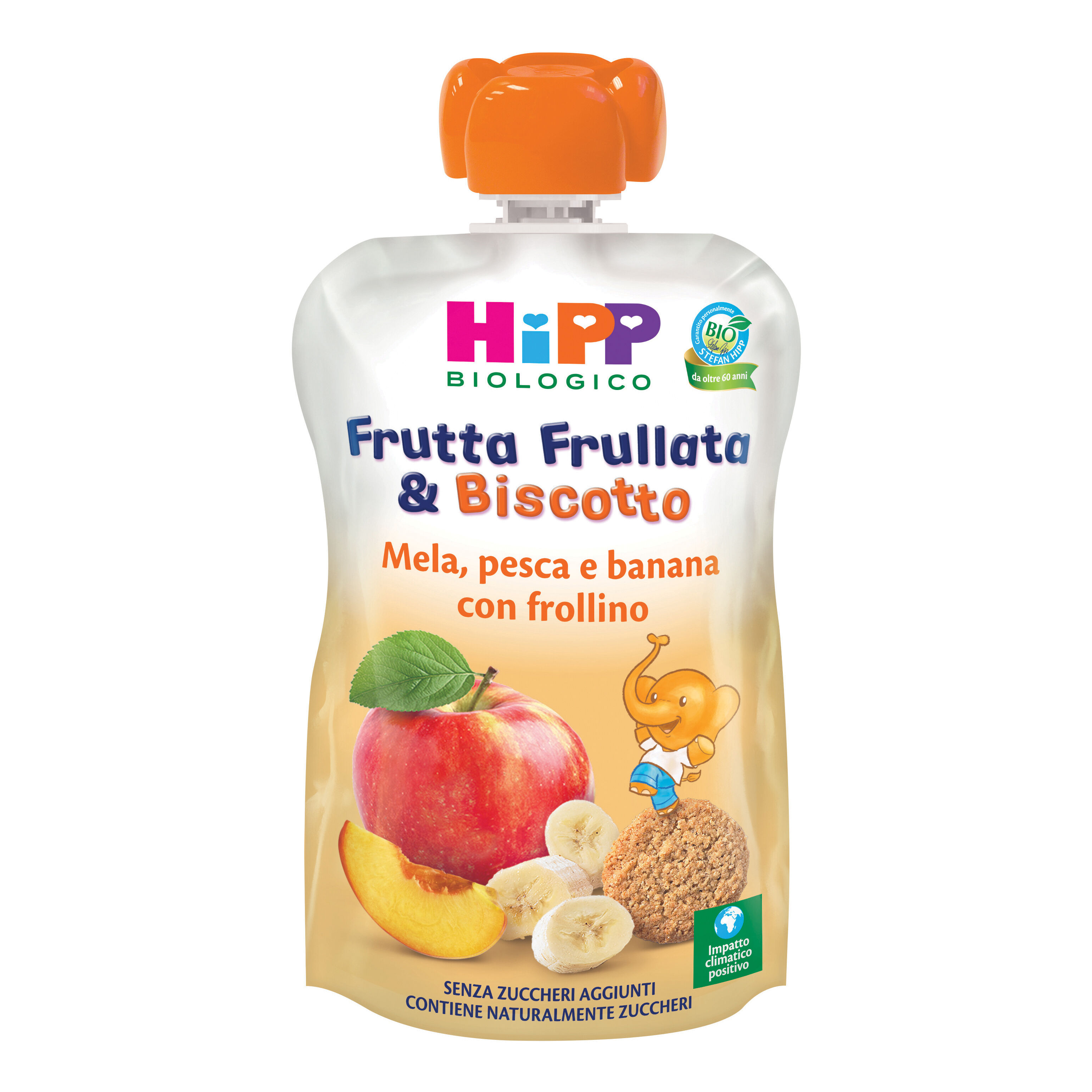 hipp frutta frull&biscotto mela pesca banana frollino 90 g