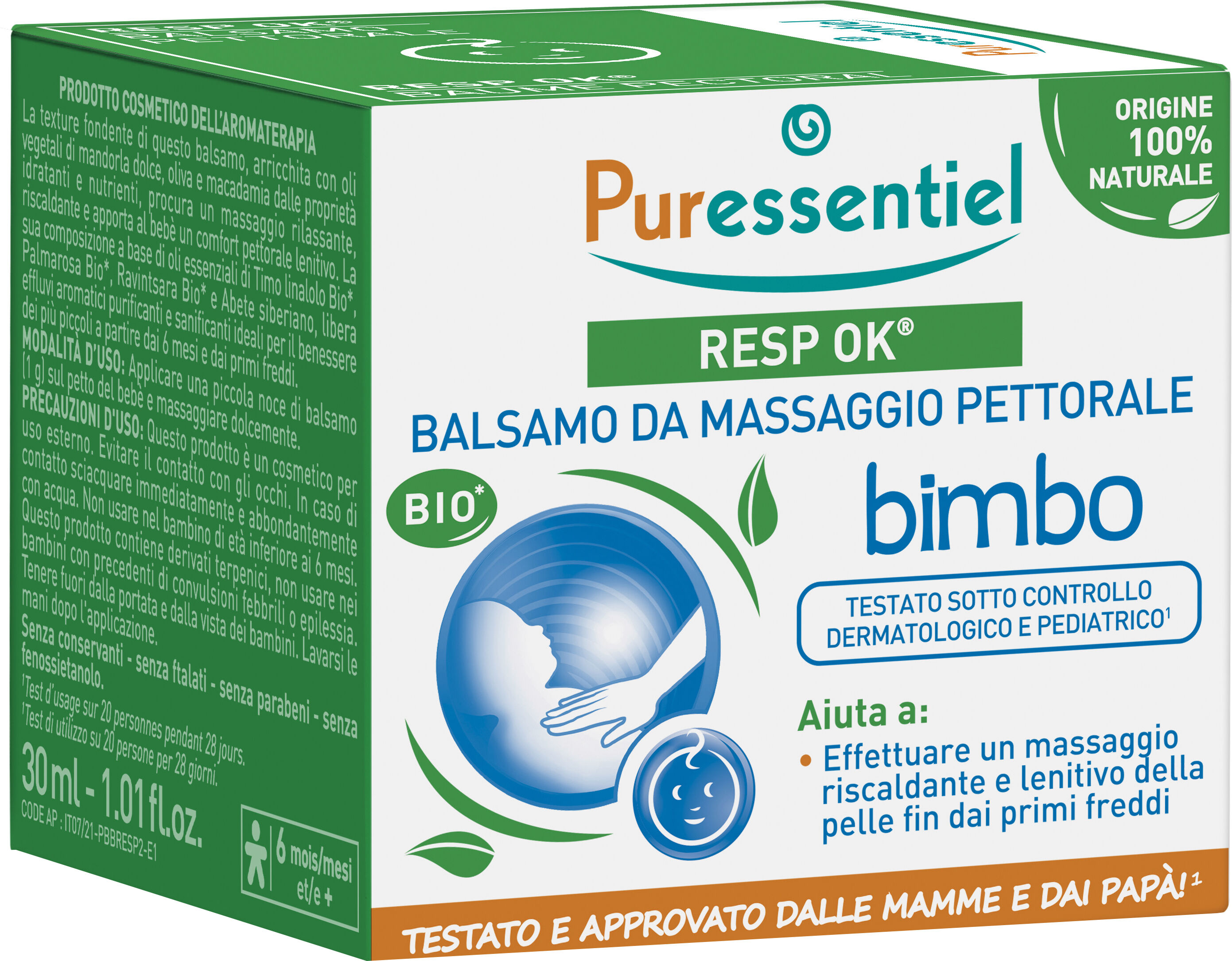 puressentiel balsamo da massaggio resp ok bimbo bio 30 ml