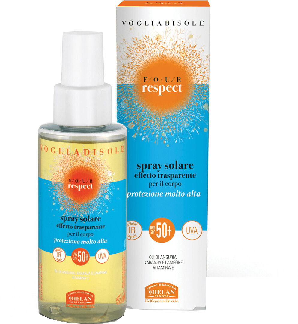 helan spray solare trasparente corpo protezione alta spf50 150 ml