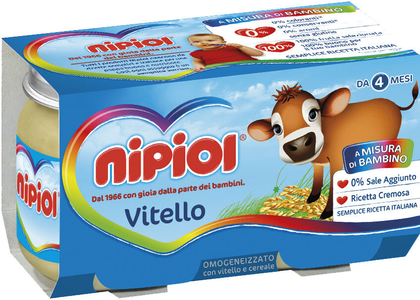 NIPIOL omogeneizzato vitello 120 g 2 pezzi