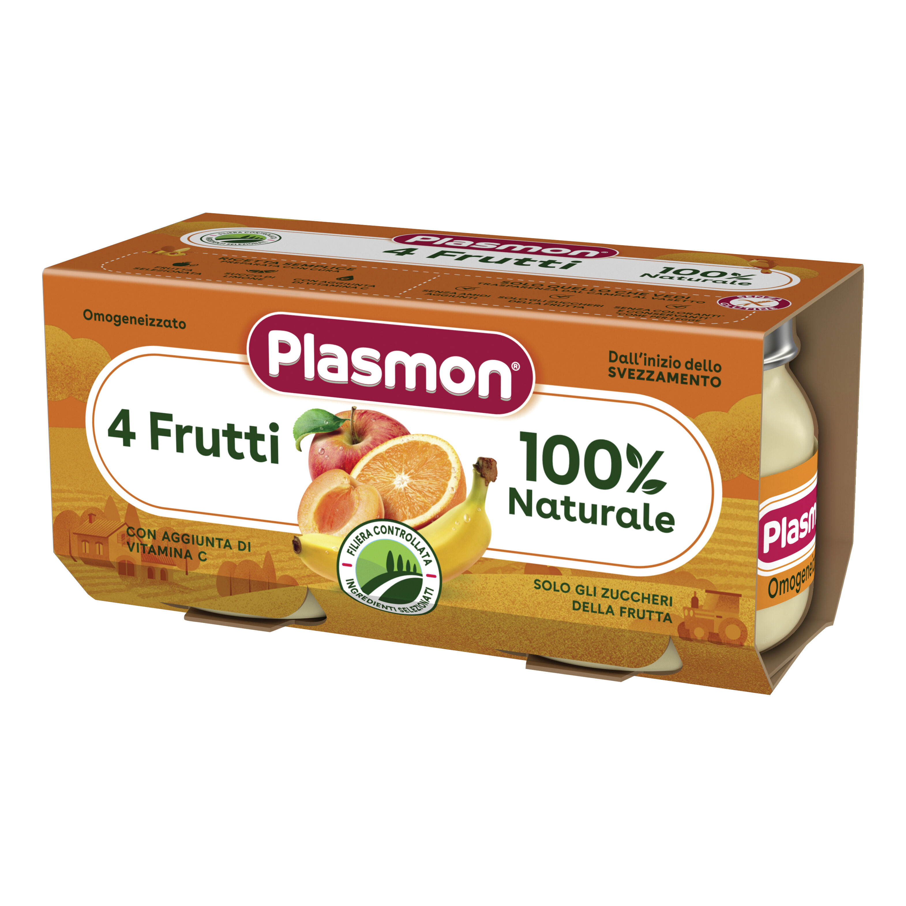 PLASMON omogeneizzato 4 frutti 2 x 80 g