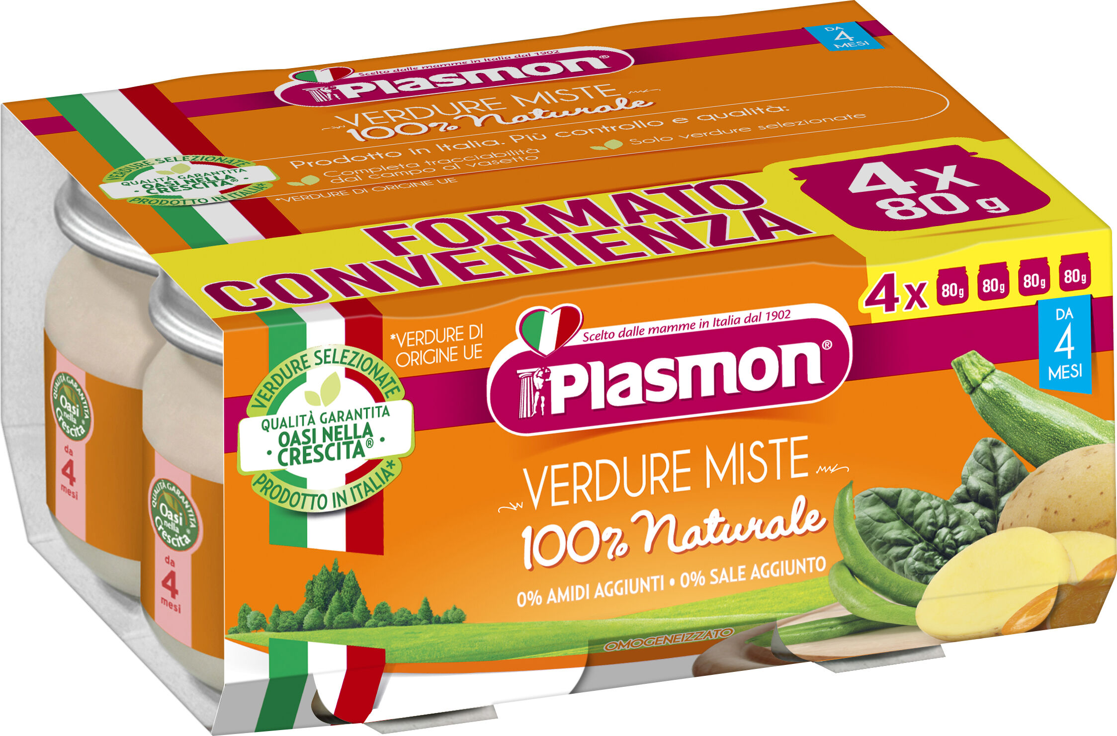 PLASMON verdure miste 4x80g