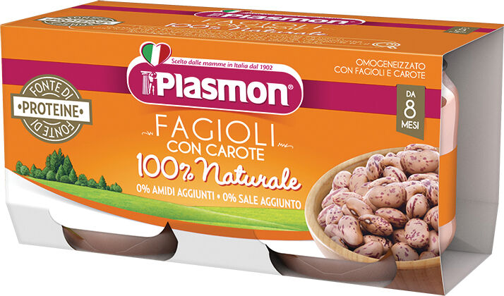 PLASMON Omo pl.fagioli/carote 2x80g