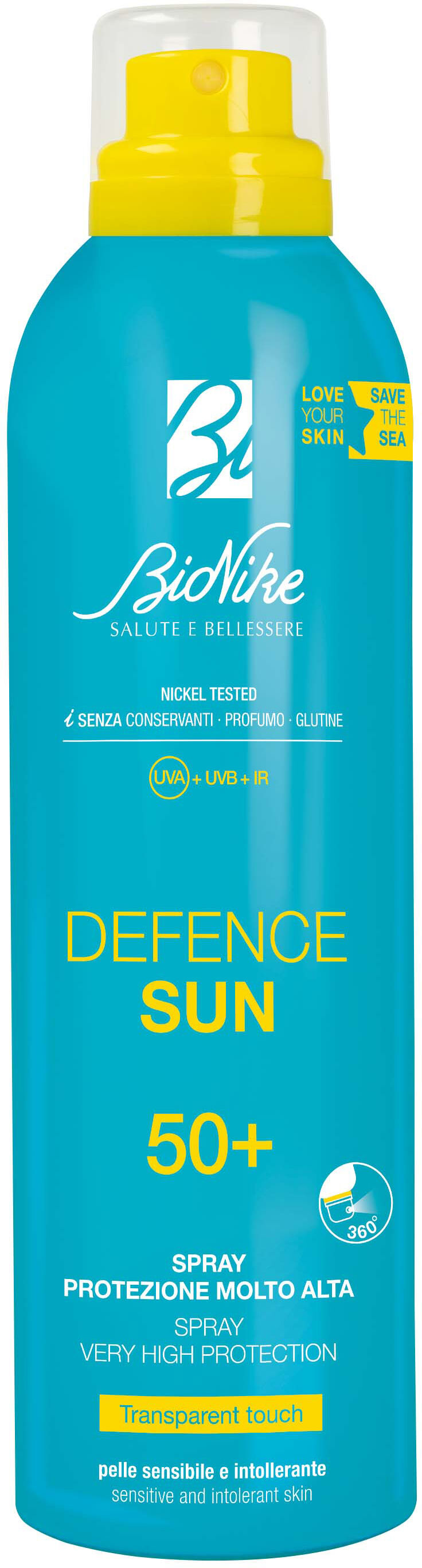 Bionike Defence sun spray transparent touch 50+ 200 ml