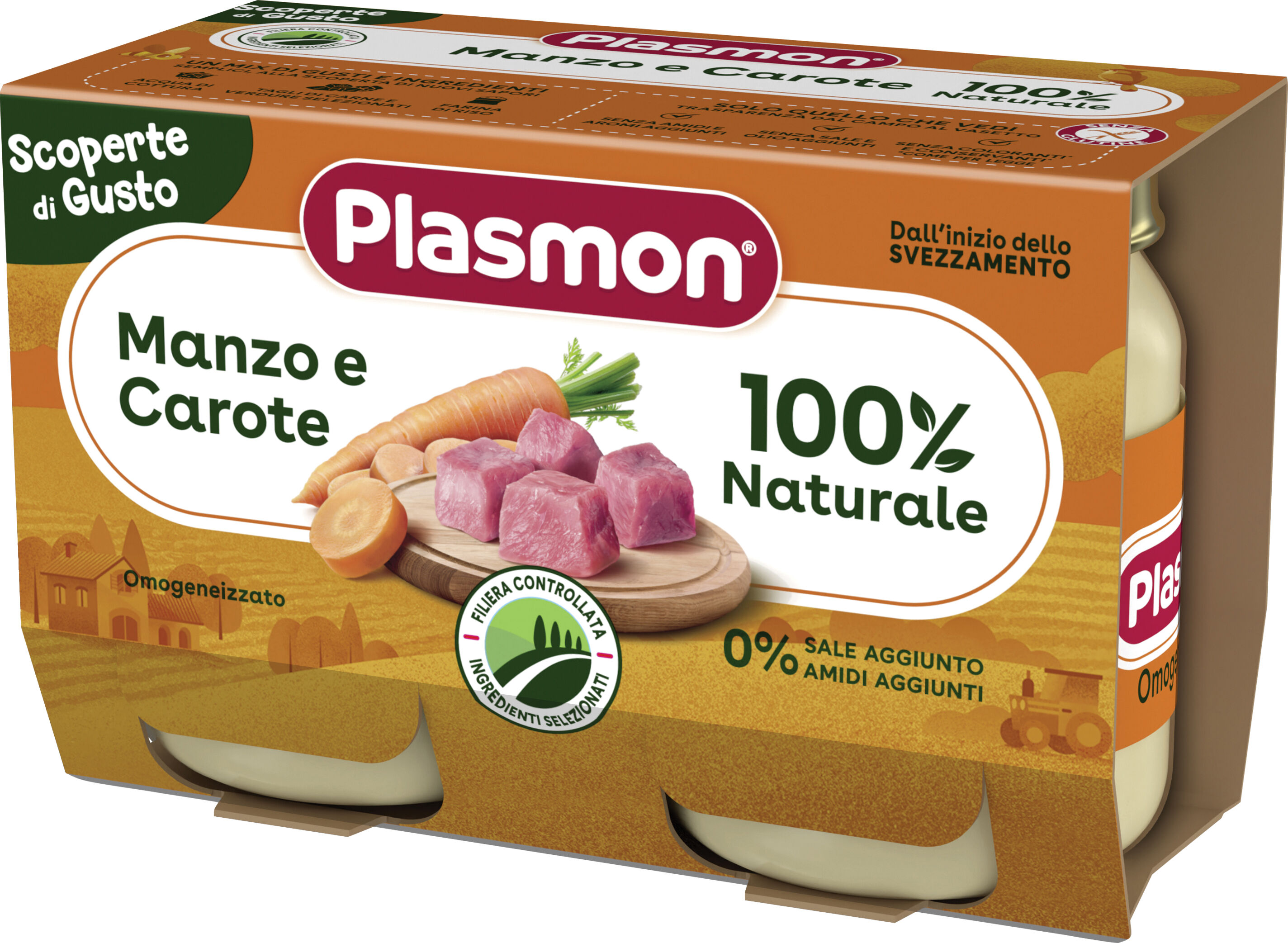 PLASMON omog manzo carote 2pz