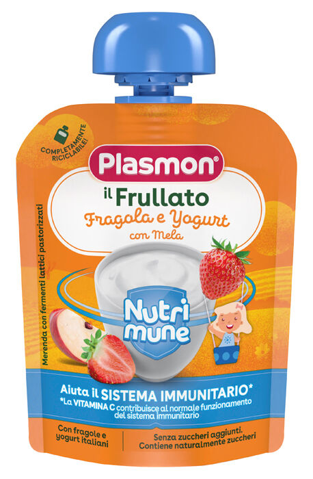 PLASMON nutri-mune fragola/yogurt con mela 85 g