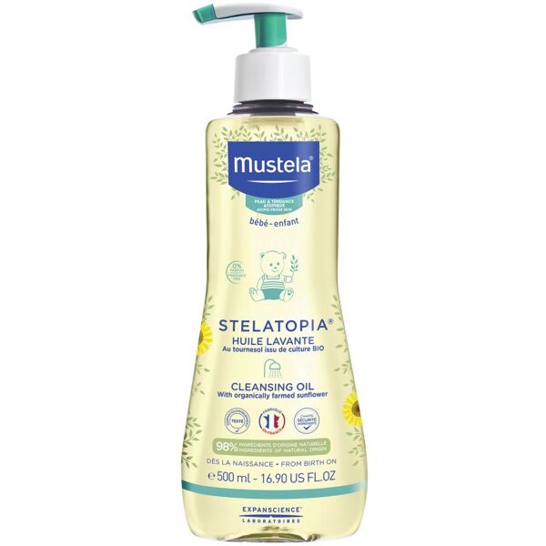 mustela stelatopia olio bagno per bambino nutriente pelle secca 500 ml