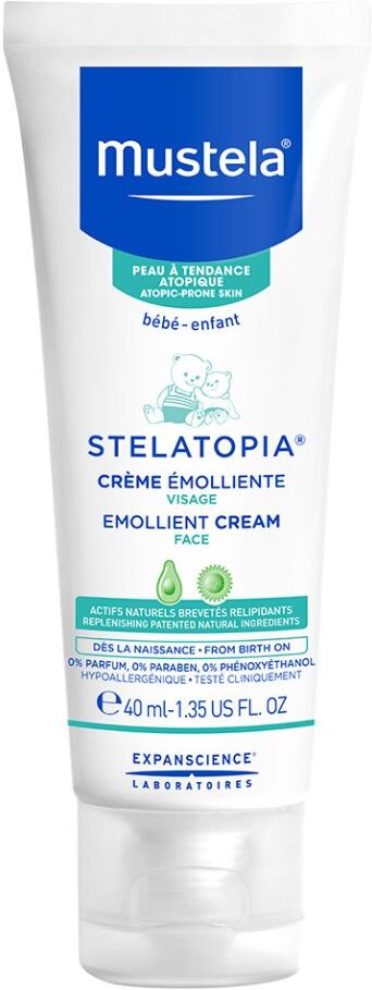 mustela stelatopia crema viso emolliente per neonati e bambini 40 ml