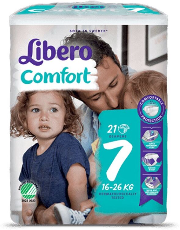 libero comfort 7 pannolino bambino 16-26kg 21 pezzi