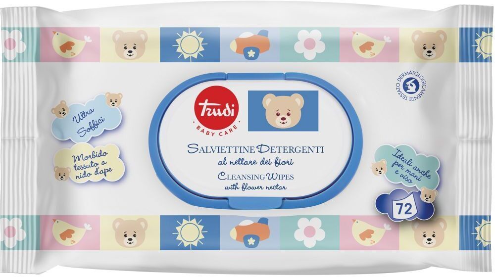 trudi baby care trudy baby care salviettine detergenti nutrienti 72 pezzi