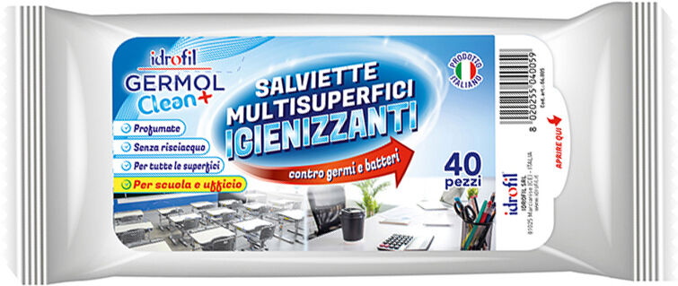 dispositivi anticovid germol clean salviettine igieniche superfici 40 pezzi