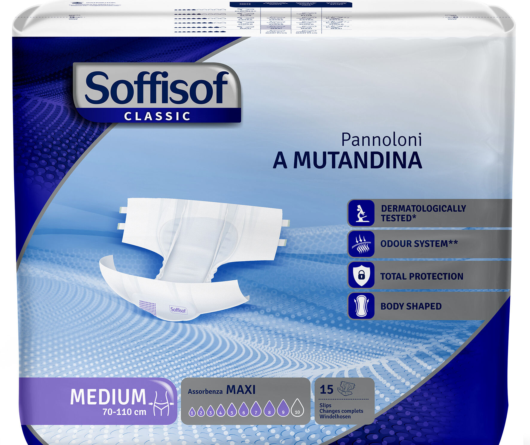 soffisof pannolino mutandina classic maxi m 15 pezzi