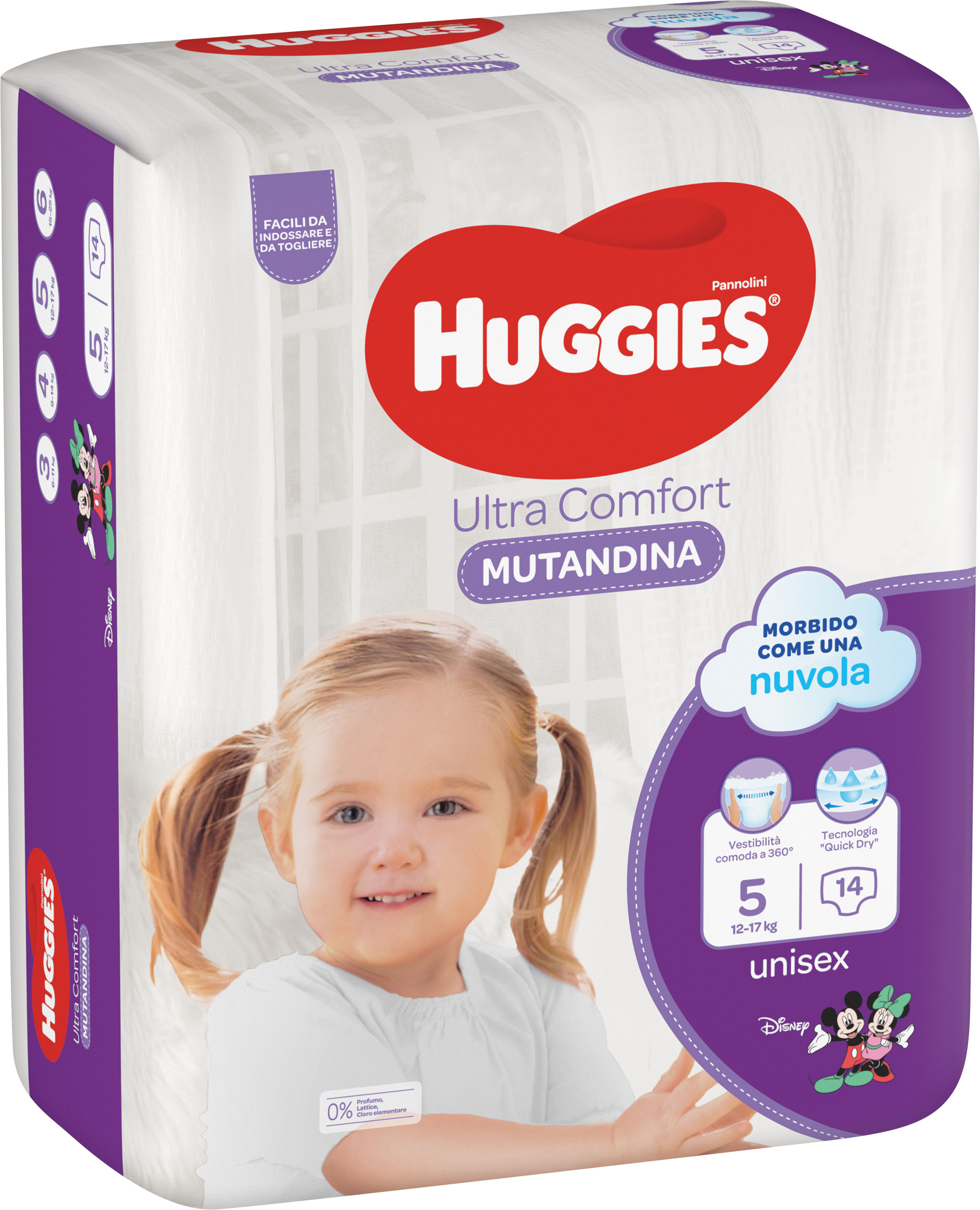 HUGGIES Hugg.p-mut.5(12-17kg)14pz