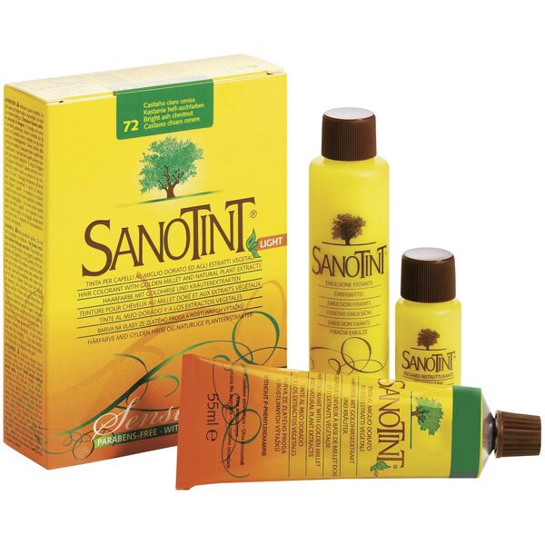 sanotint light tintura per capelli numero 72 castano chiaro cenere tubo in astuccio di cartone 125 ml