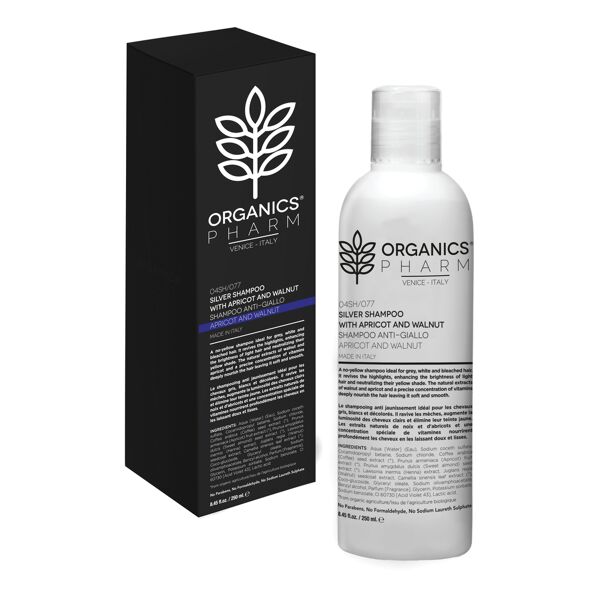 sma organics silver shampoo with walnut and apricot anti giallo 250 ml