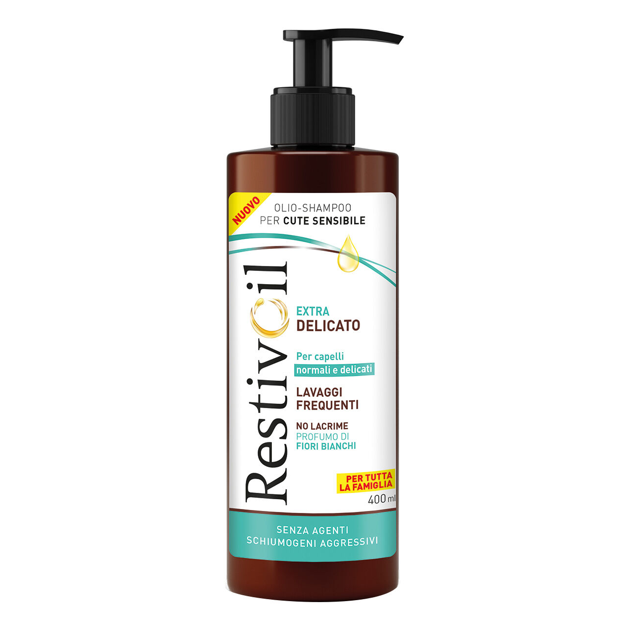 restiv-oil restivoil extra delicato olio shampoo capelli normali e delicati 400 ml