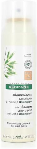 klorane shampoo secco extra delicato avena e ceramide capelli scuri 150 ml