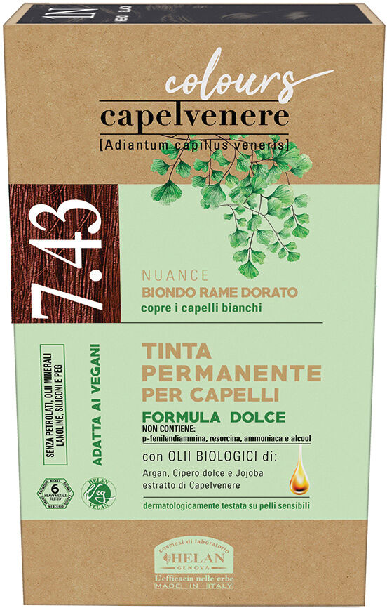 HELAN Capelvenere colours tinta capelli 7,43n biondo rame dorato