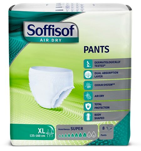 SOFFISOF Pannolone air dry pants super extralarge 8 pezzi