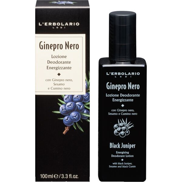 l'erbolario ginepro nero lozione deodorante energizzante 100 ml