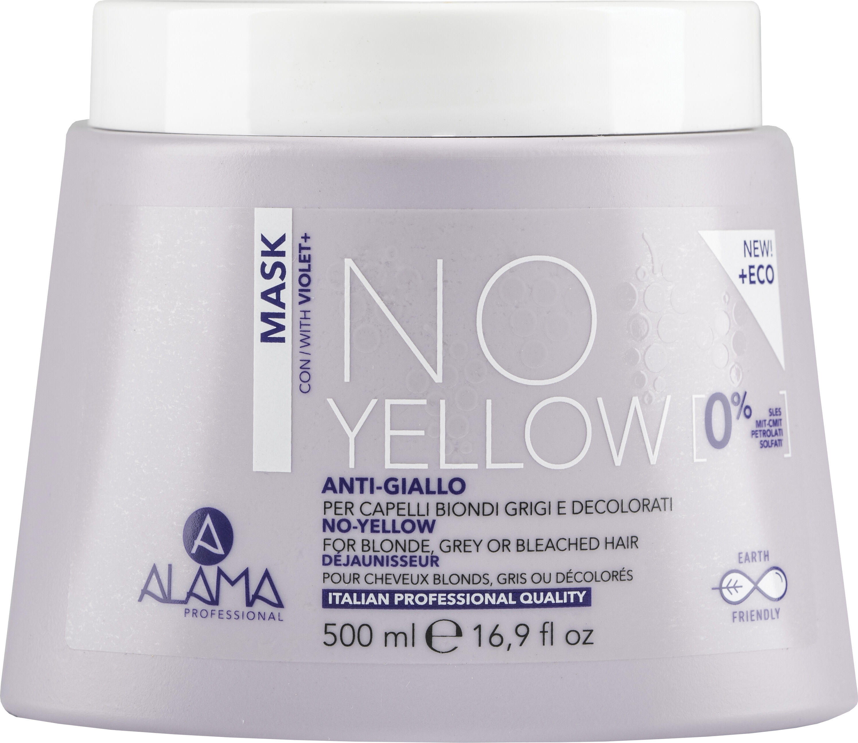 pettenon cosmetics spa alama no-yellow mask per capelli biondi grigi o decolorati 500 ml